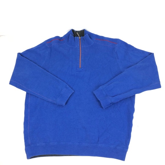 Tommy Bahama Mens Long Sleeve 1/4 Zip Sweater - Picture 3 of 7
